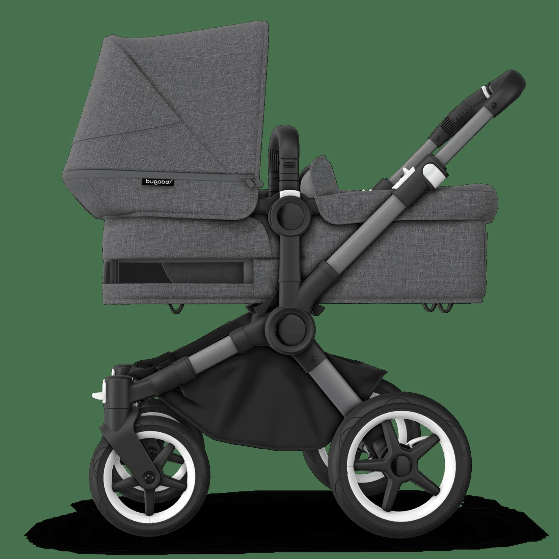 bugaboo Donkey 5 Mono-Kinderwagen, erweiterbar, Grey Melange*Kinder Kombi-Kinderwagen