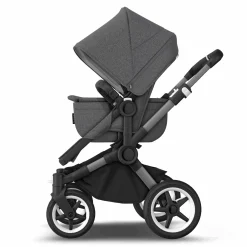 bugaboo Donkey 5 Mono-Kinderwagen, erweiterbar, Grey Melange*Kinder Kombi-Kinderwagen