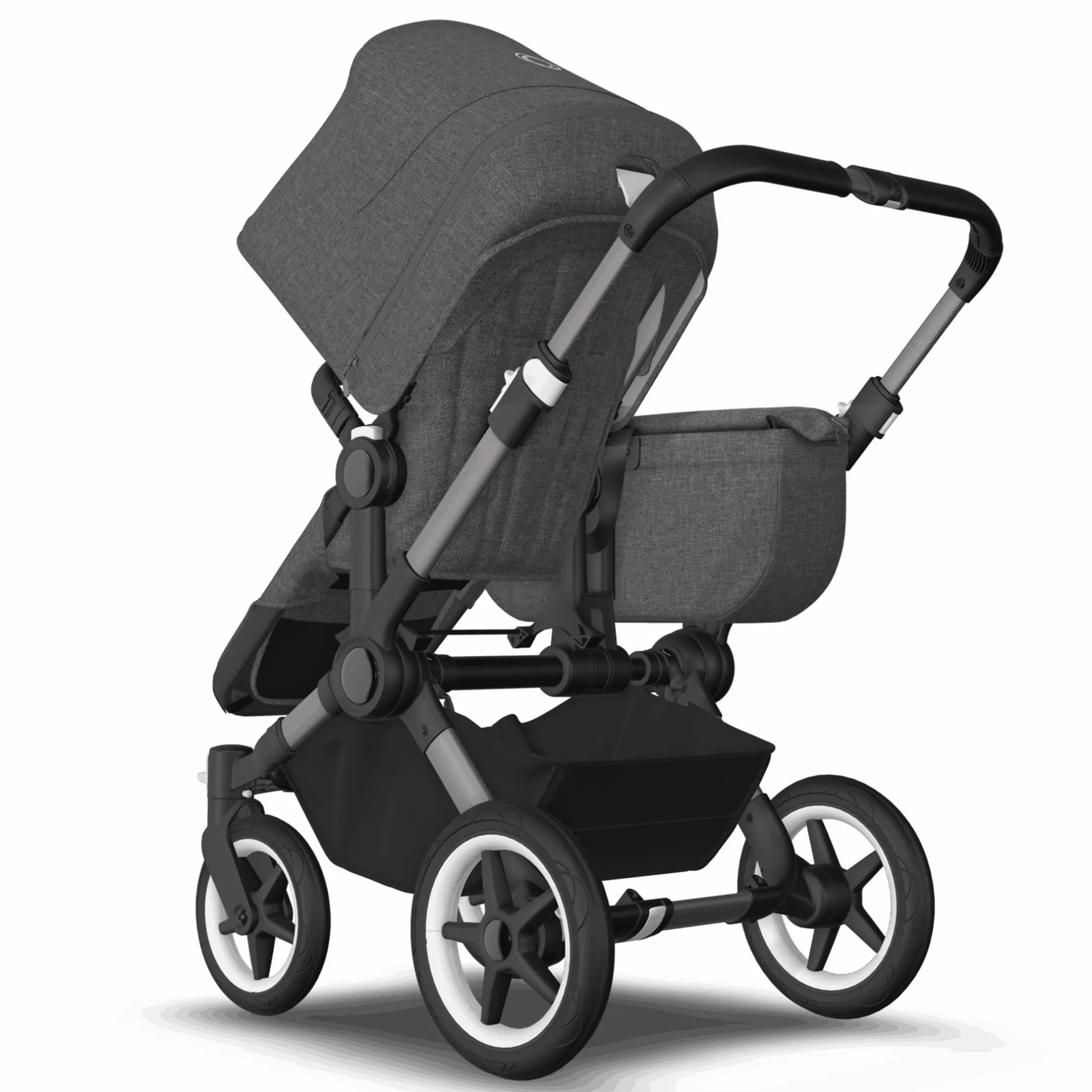 bugaboo Donkey 5 Mono-Kinderwagen, erweiterbar, Grey Melange*Kinder Kombi-Kinderwagen
