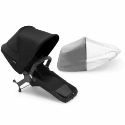bugaboo Donkey5 Duo Extension Set Complete Midnight Black*Kinder Zwillingswagen & Geschwisterwagen