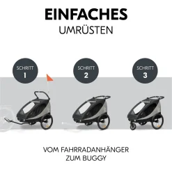 hauck Dryk Duo Plus Black* Fahrradanhänger