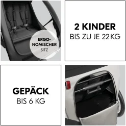 hauck Dryk Duo Plus Black* Fahrradanhänger