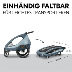 hauck Dryk Duo Plus Dark Blue* Fahrradanhänger