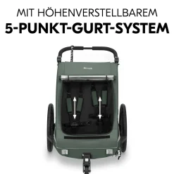 hauck Dryk Duo Plus Dark Green* Fahrradanhänger