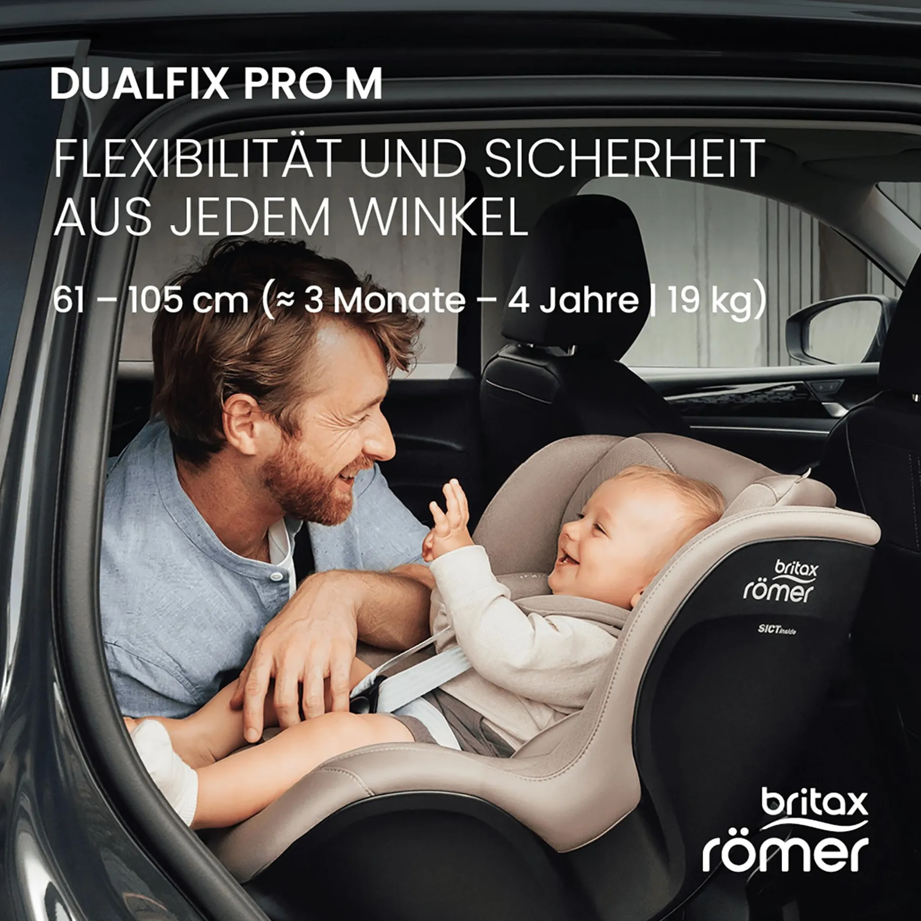 Britax Diamond DUALFIX PRO M Style Harbor Blue Diamond*Kinder Reboarder 0-18 Kg, Gruppe 0+/1