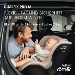 Britax Diamond DUALFIX PRO M Style Mineral Grey Diamond*Kinder Reboarder 0-18 Kg, Gruppe 0+/1