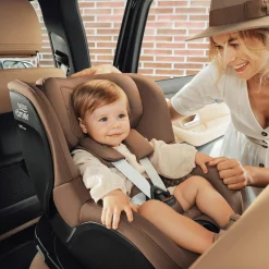 Britax Diamond DUALFIX 5Z Lux Warm Caramel Diamond*Kinder Reboarder 0-18 Kg, Gruppe 0+/1