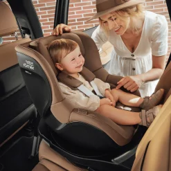 Britax Diamond DUALFIX 5Z Lux Warm Caramel Diamond*Kinder Reboarder 0-18 Kg, Gruppe 0+/1