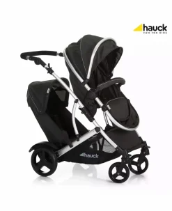 hauck Duett 2 black*Kinder Zwillingswagen & Geschwisterwagen