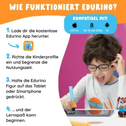 EDURINO Lernfigur Juki - Kreativität & Malen*Kinder Lernspielzeug|Spielzeug Ab 4 Jahren
