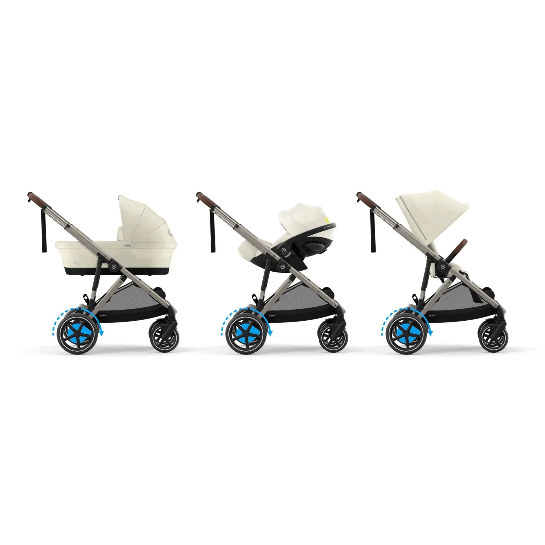 cybex eGazelle S Gestell Seashell*Kinder Kombi-Kinderwagen