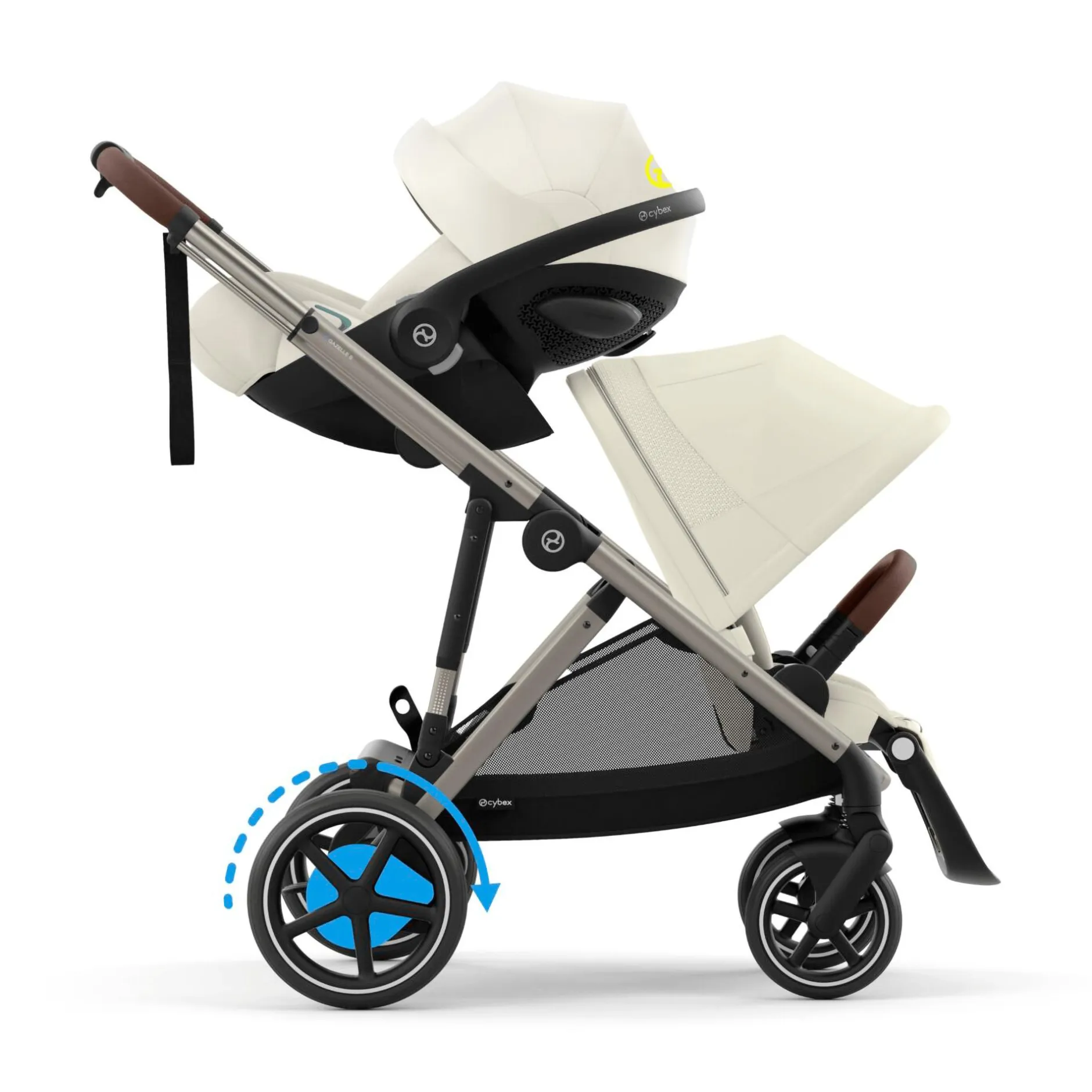 cybex eGazelle S Gestell Seashell*Kinder Kombi-Kinderwagen