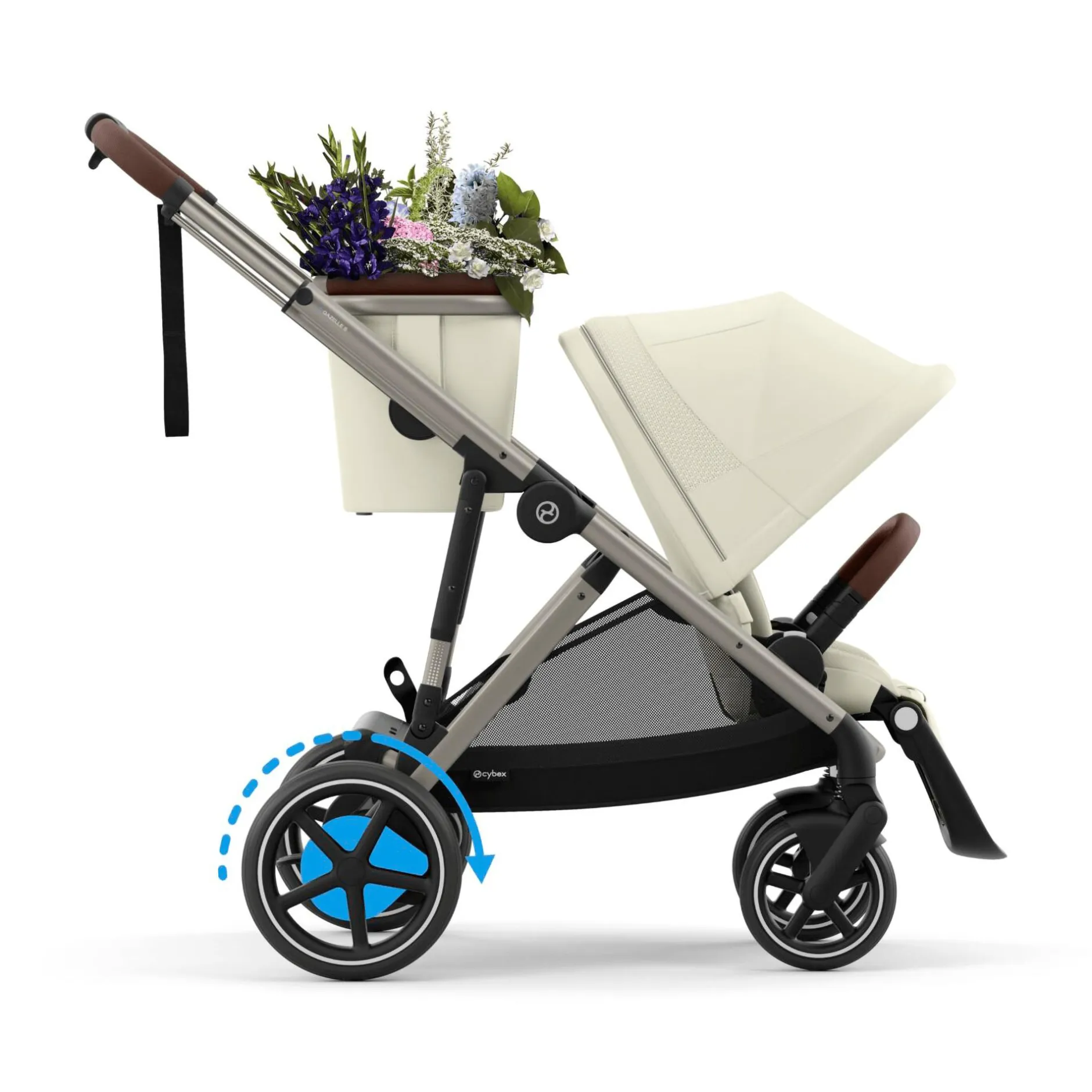 cybex eGazelle S Gestell Seashell*Kinder Kombi-Kinderwagen