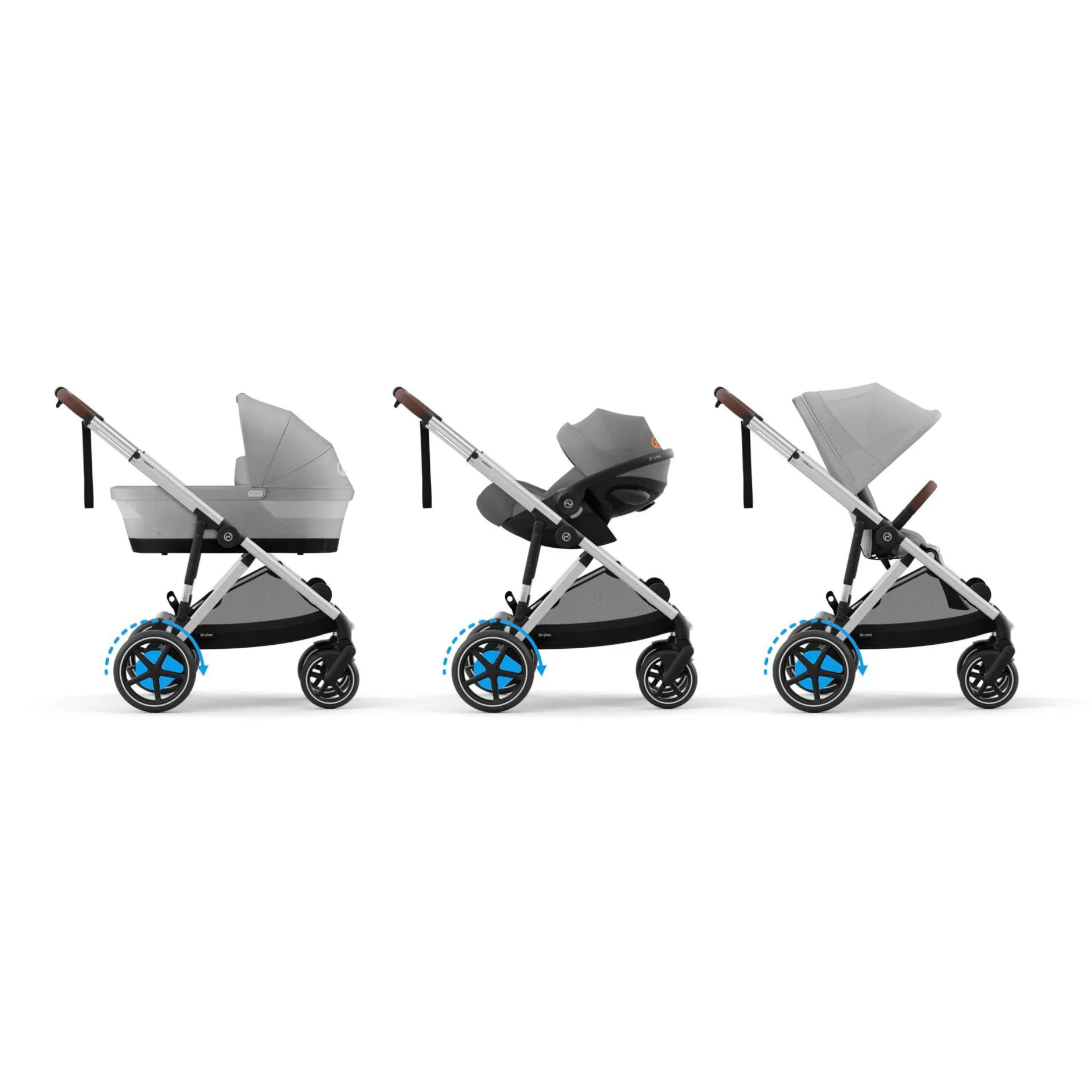 cybex eGazelle S Gestell Stone Grey*Kinder Kombi-Kinderwagen