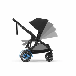 cybex e-Gazelle S Moon Black (Black Frame)*Kinder Buggys