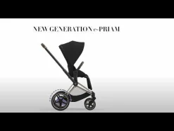 cybex PLATINUM e-PRIAM Rahmen Chrome Black*Kinder Kombi-Kinderwagen