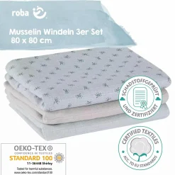 roba 3er Set Mullwindeln* Mullwindeln|Mullwindeln