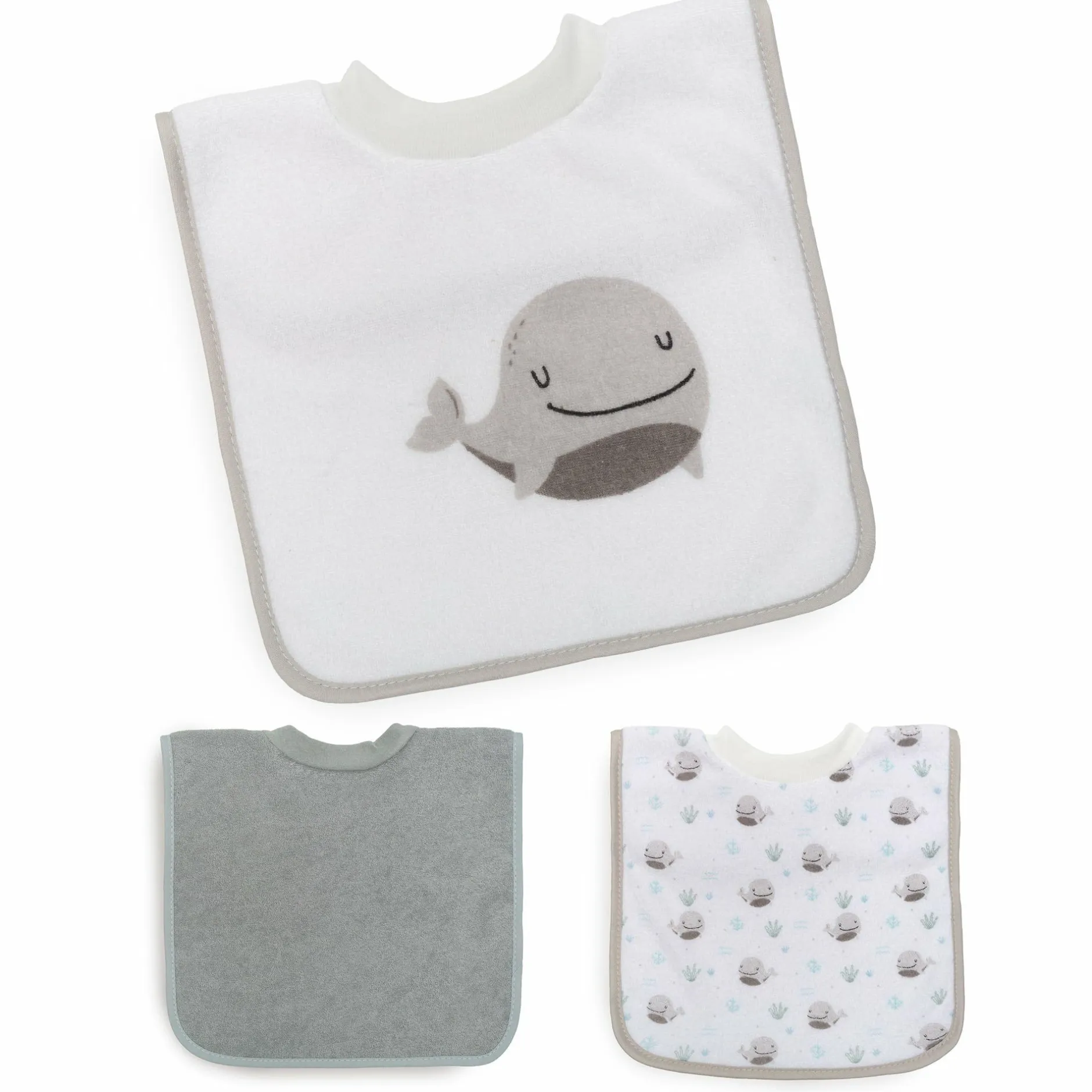 LITTLE ONE 3er-Pack Schlupflätzchen Wal* Lätzchen|Lätzchen