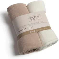 MEYCO 2er-Set Mulltücher 120 x 120 cm* Mullwindeln|Mullwindeln