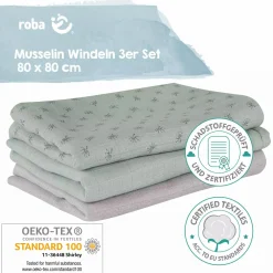 roba 3er-Set Mullwindeln* Spucktücher|Spucktücher
