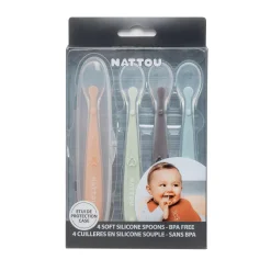 Nattou 4er-Set Silikon Löffel* Besteck & Geschirr