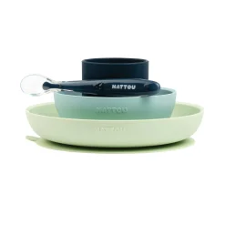 Nattou Esslern-Set grün/blau* Besteck & Geschirr