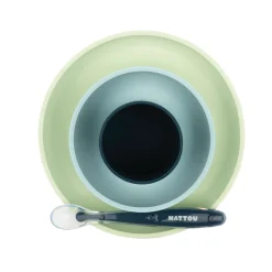 Nattou Esslern-Set grün/blau* Besteck & Geschirr