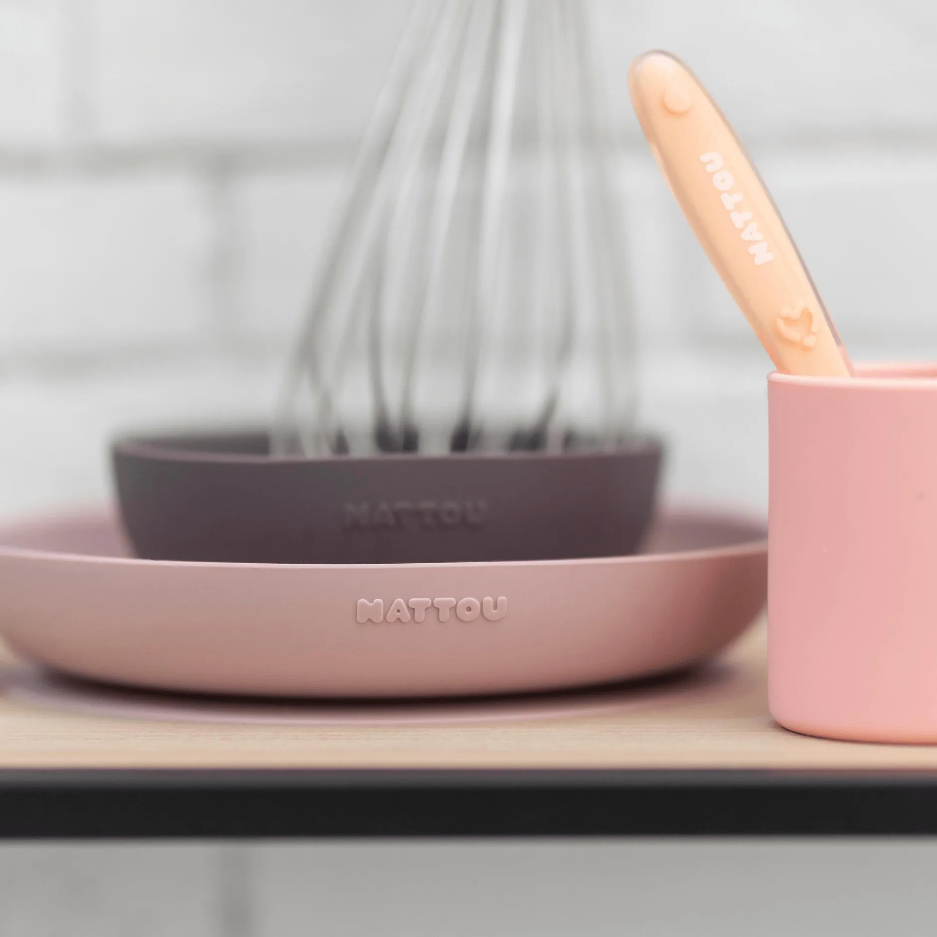 Nattou Esslern-Set rosa/aubergine* Besteck & Geschirr