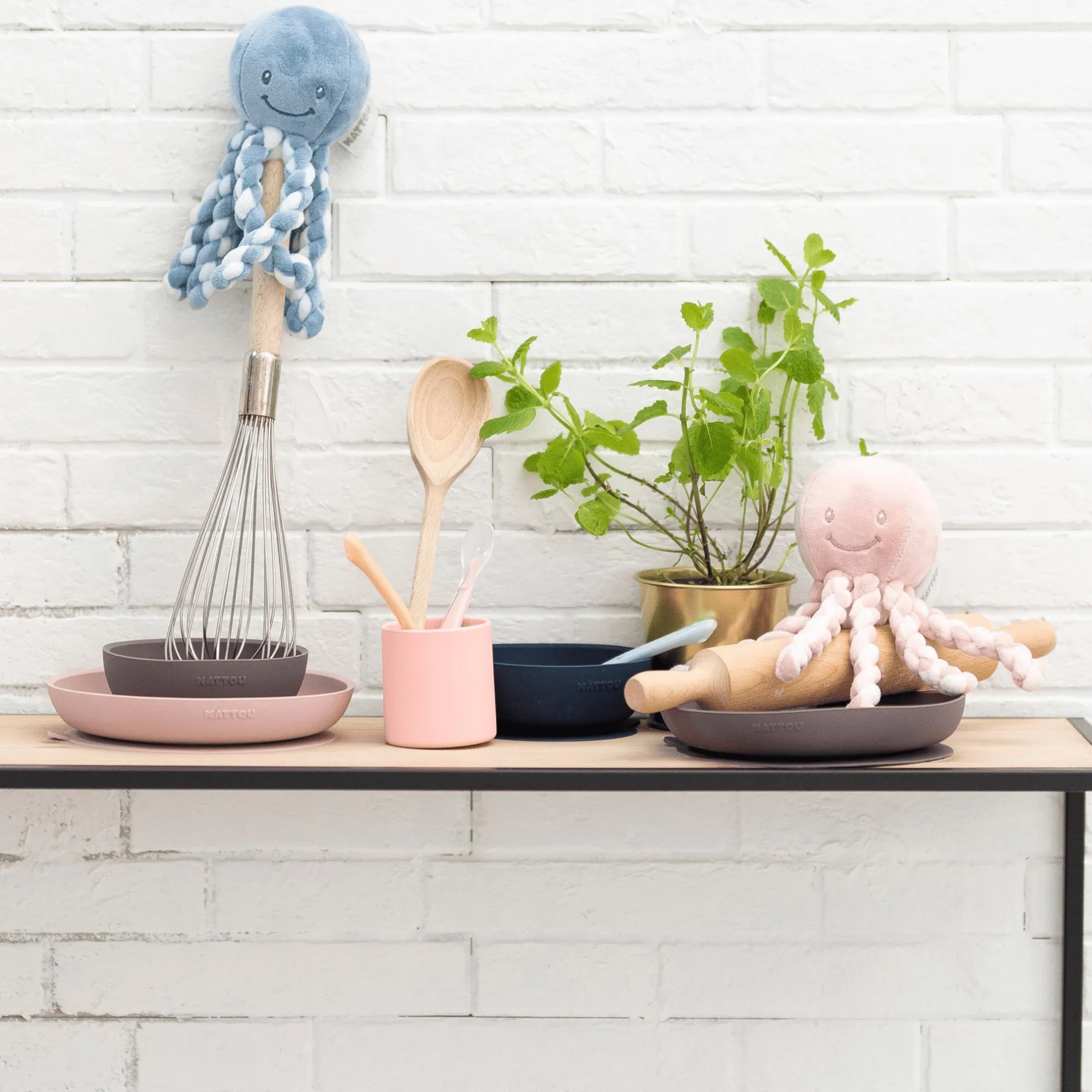 Nattou Esslern-Set rosa/aubergine* Besteck & Geschirr