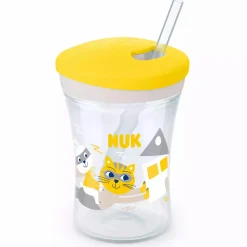 NUK Evolution Action Cup Katze & Hase 230 ml* Flaschen & Sauger