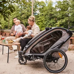 hauck Fahrradanhänger Bike n Walk Duo Light Grey* Fahrradanhänger