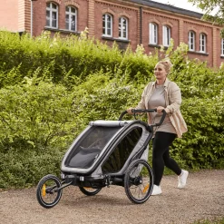 hauck Fahrradanhänger Bike n Walk Duo Light Grey* Fahrradanhänger