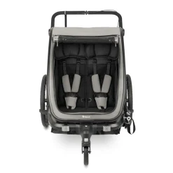 hauck Fahrradanhänger Bike n Walk Duo Light Grey* Fahrradanhänger