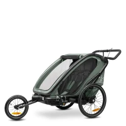 hauck Fahrradanhänger Bike n Walk Duo Dark Green* Fahrradanhänger