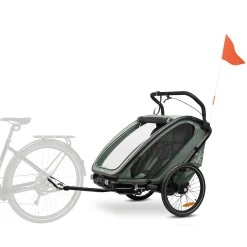 hauck Fahrradanhänger Bike n Walk Duo Dark Green* Fahrradanhänger