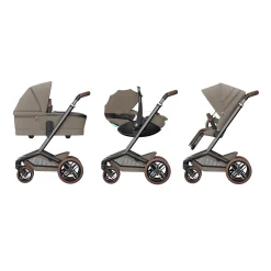 MAXI-COSI Premium Fame Gestell Twillic Truffle*Kinder Kombi-Kinderwagen