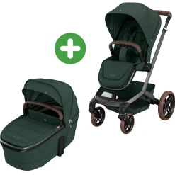 MAXI-COSI Premium Fame Set Twillic Green*Kinder Kinderwagen Komplettsets