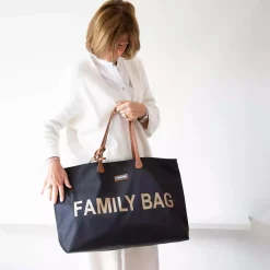 CHILDHOME Family Bag Schwarz / Gold* Wickeltaschen