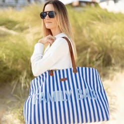 CHILDHOME Family Bag Tragetasche Blau gestreift* Wickeltaschen
