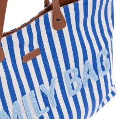 CHILDHOME Family Bag Tragetasche Blau gestreift* Wickeltaschen