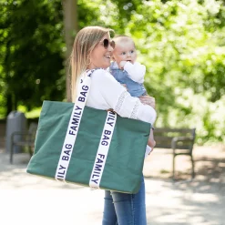 CHILDHOME Family Bag Tragetasche Grün* Wickeltaschen