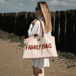 CHILDHOME Family Bag Tragetasche Nude gestreift* Wickeltaschen