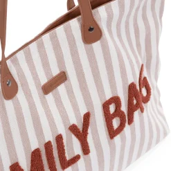 CHILDHOME Family Bag Tragetasche Nude gestreift* Wickeltaschen