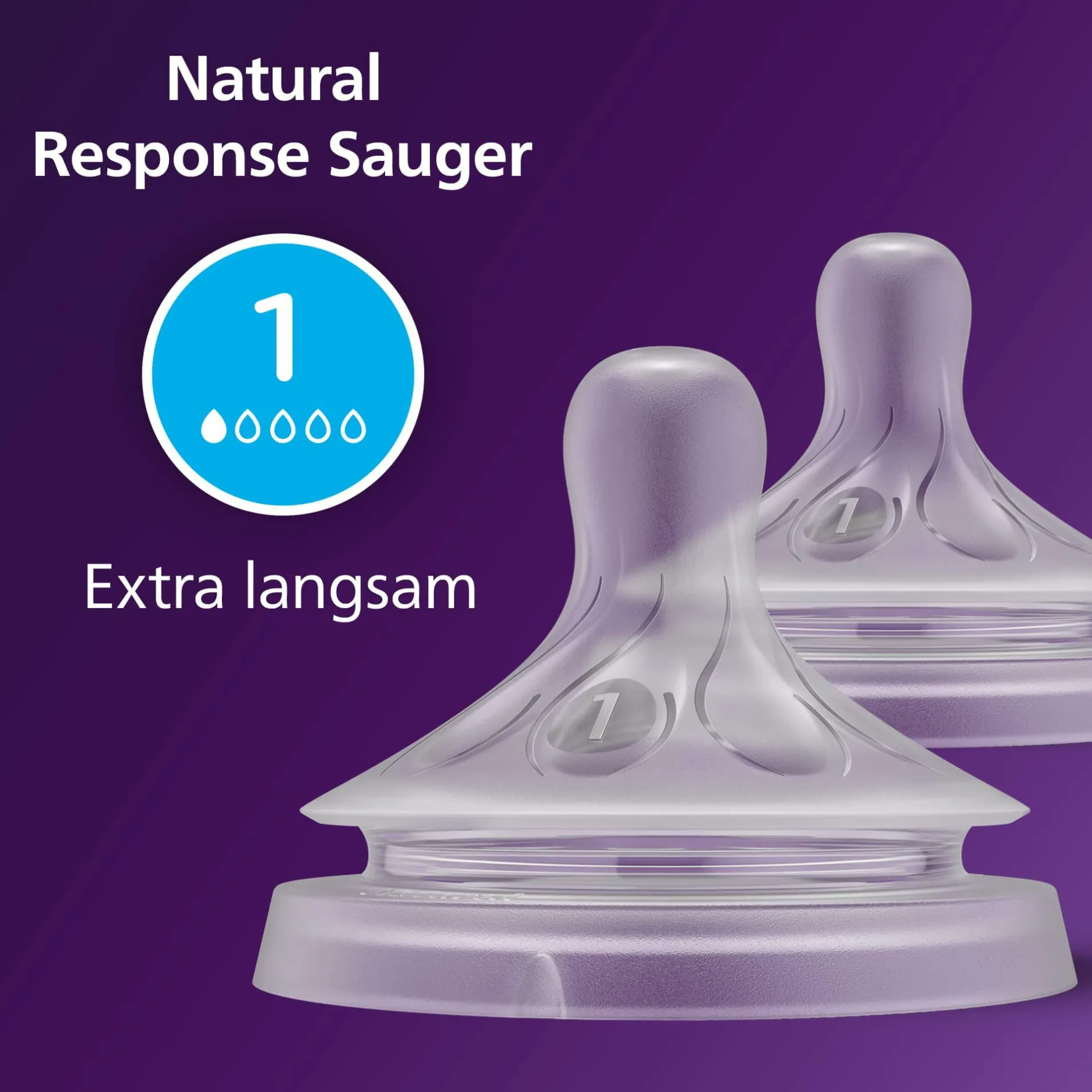 PHILIPS AVENT Flaschensauger Natural Response Gr. 1 ab 0 Monate SCY961/02* Flaschen & Sauger
