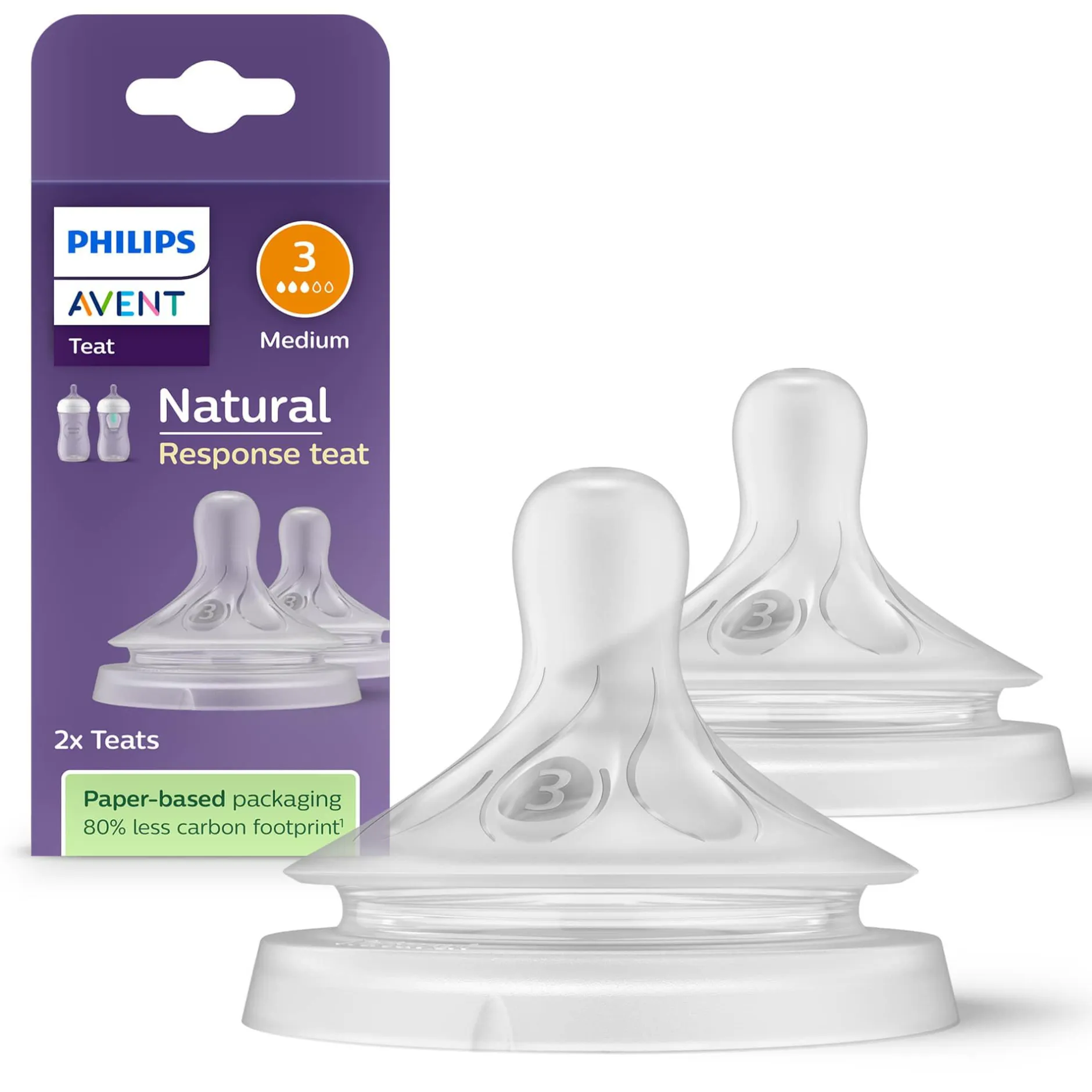 PHILIPS AVENT Flaschensauger Natural Response Gr. 3 ab 1 Monat SCY963/02* Flaschen & Sauger