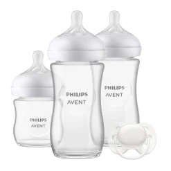 PHILIPS AVENT Flaschen-Starter-Set Glas Natural Response SCD878/11* Flaschen & Sauger