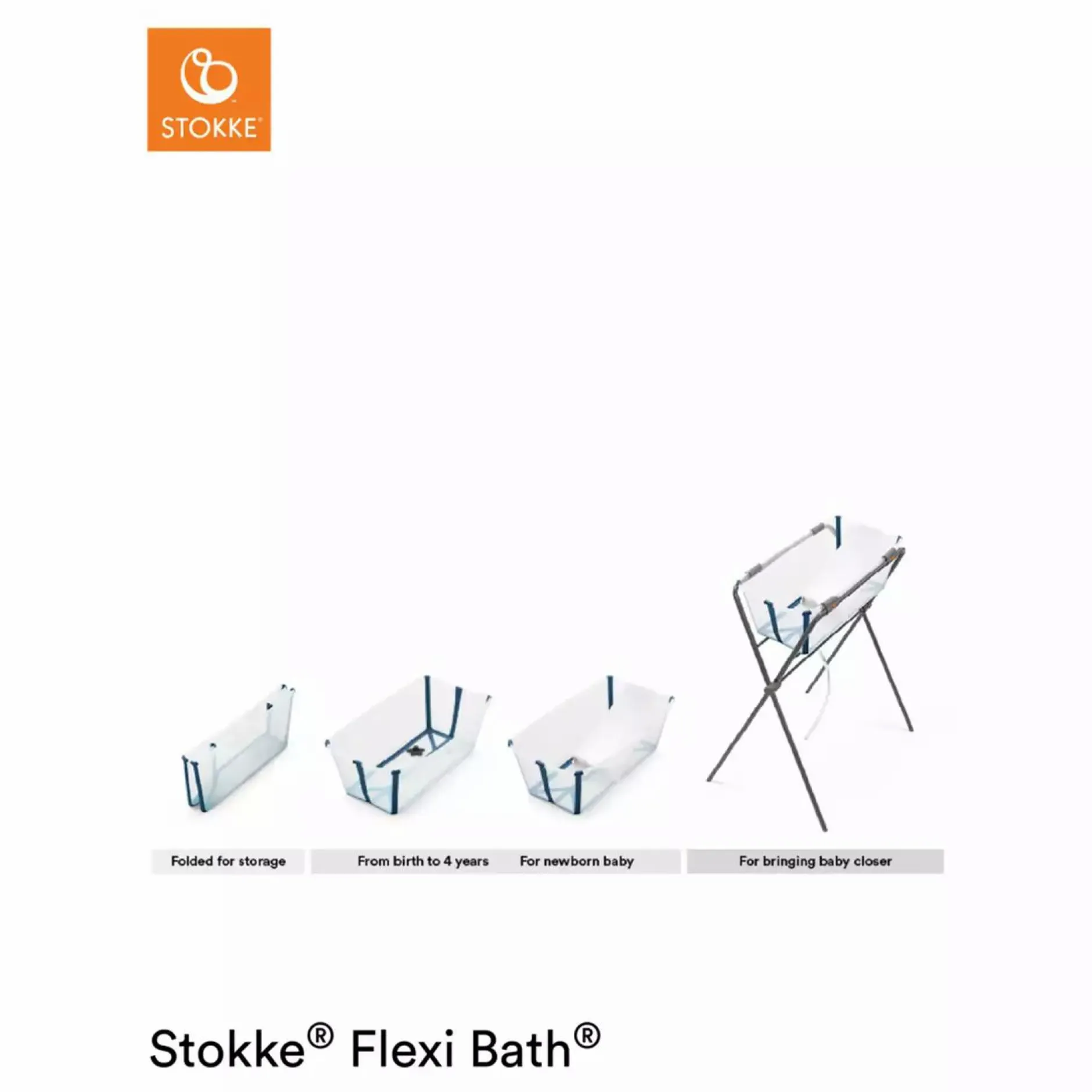 STOKKE Flexi Bath® White Grey mit hitzeempfindlichem Stöpsel* Badewannen