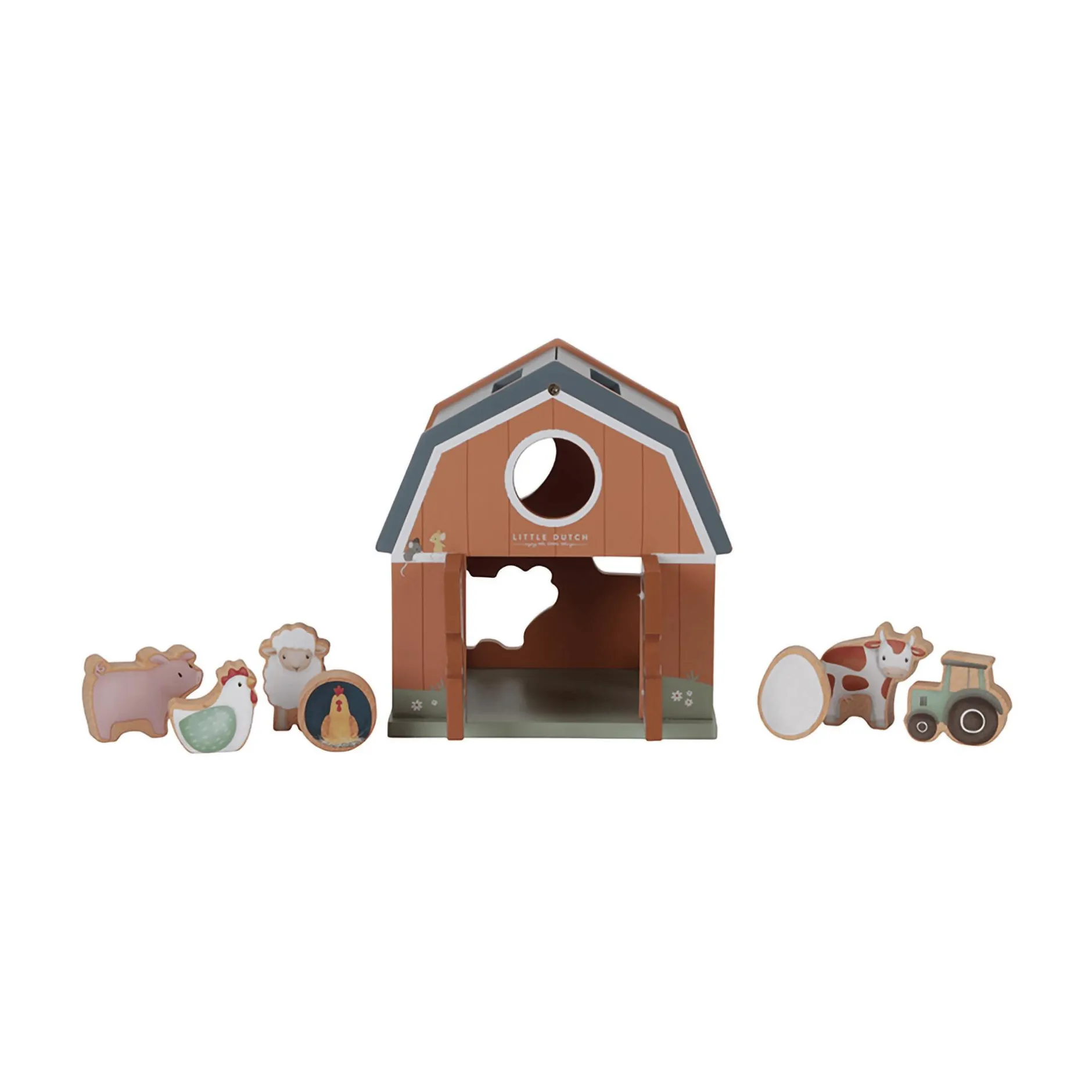 LITTLE DUTCH Formen-Steckspiel Little Farm*Kinder Lernspielzeug
