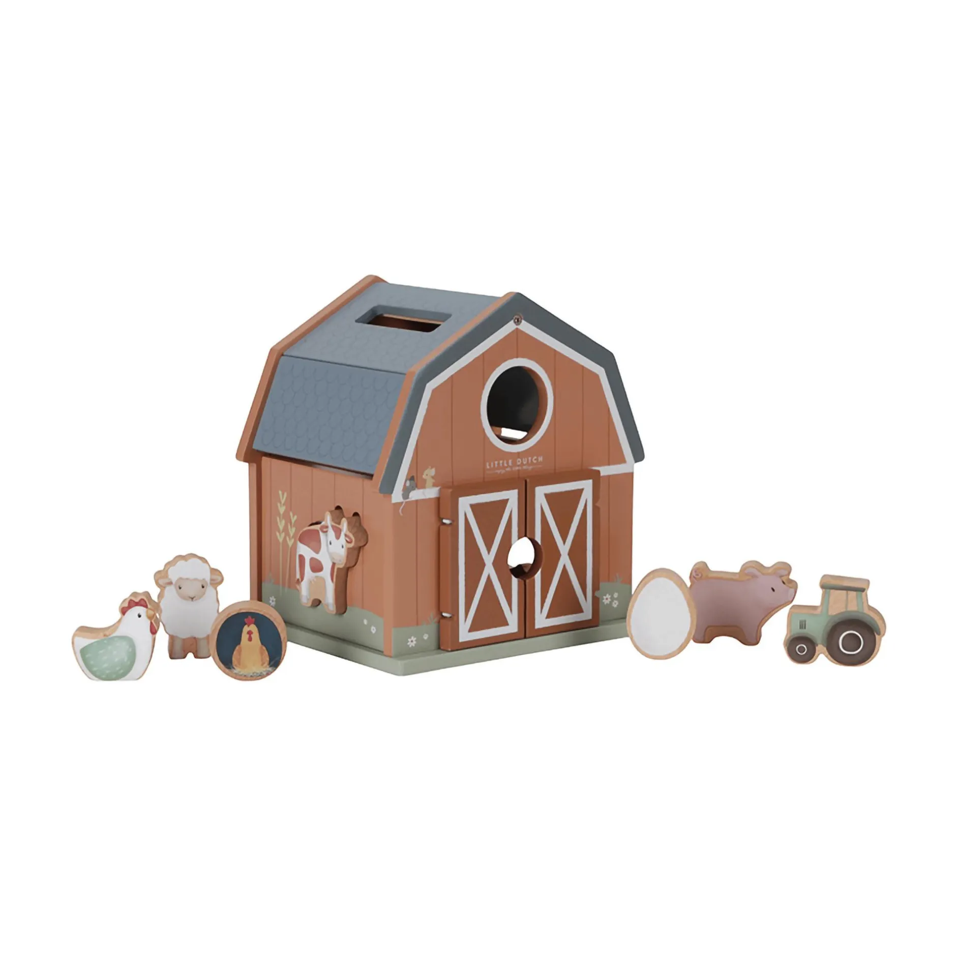 LITTLE DUTCH Formen-Steckspiel Little Farm*Kinder Lernspielzeug