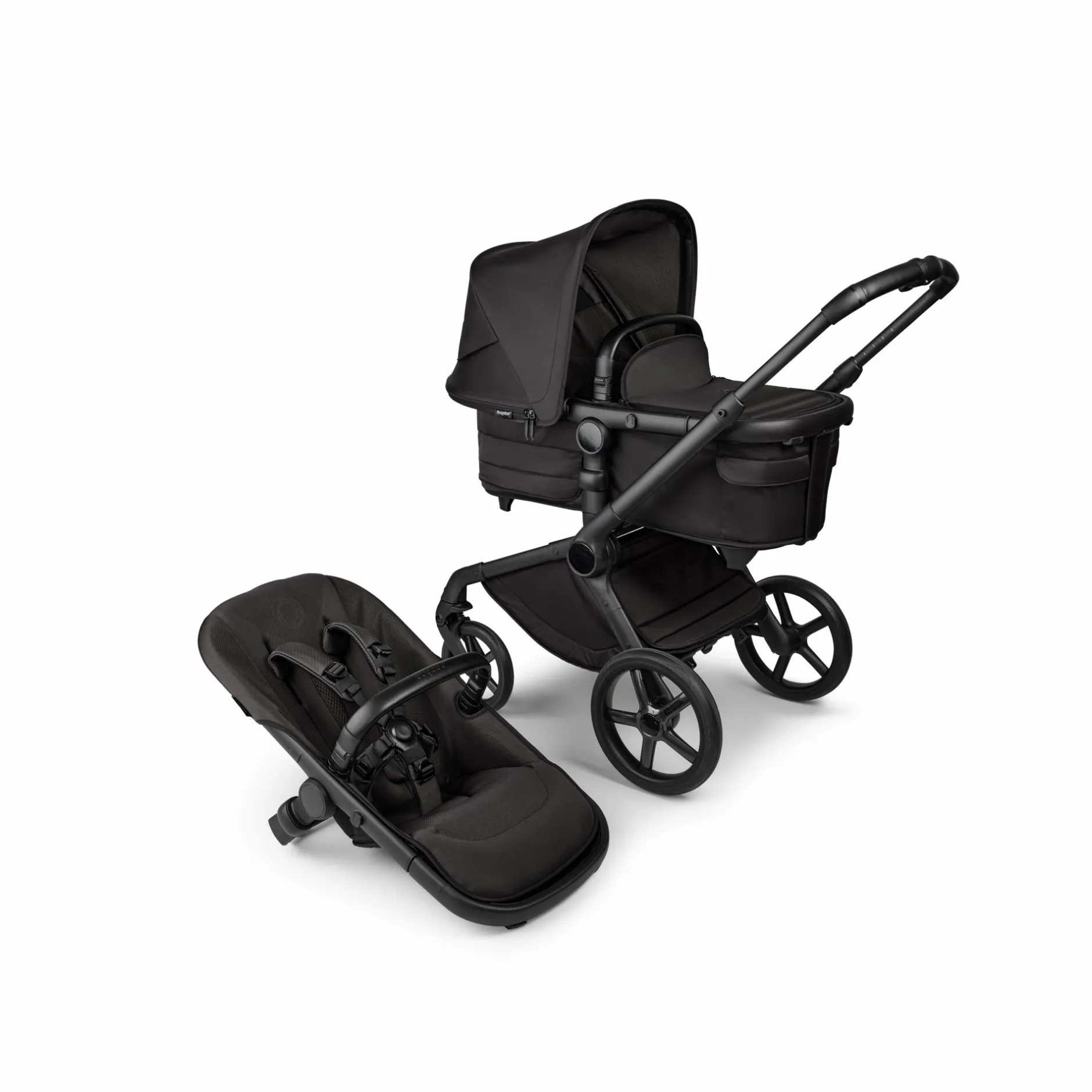 bugaboo Fox 5 2-in-1 Komfort-Kinderwagen Black Moonlight*Kinder Kombi-Kinderwagen